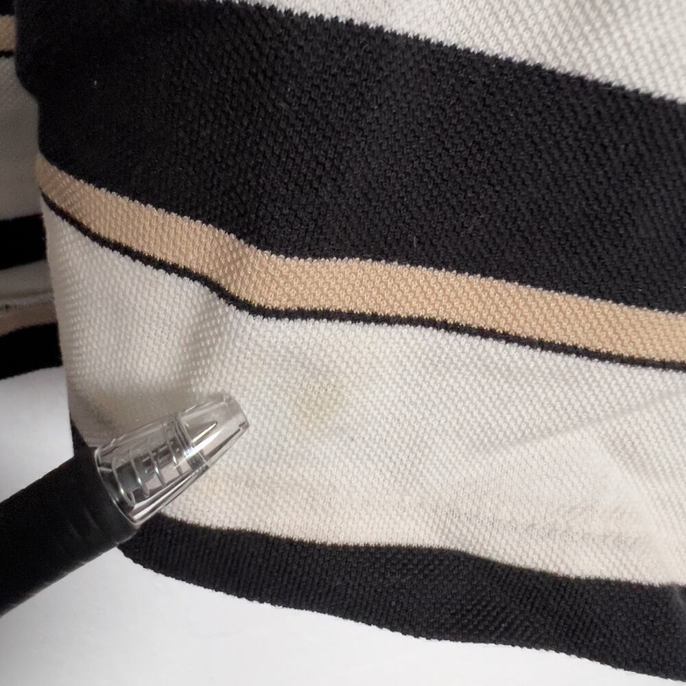 Polo Ralph Lauren Golf Polo Striped Shirt Black Tan Ivory Large - Picture 5 of 5